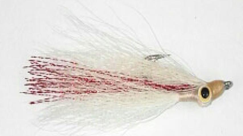 Deep clouser minnow white-red-flash